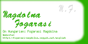 magdolna fogarasi business card